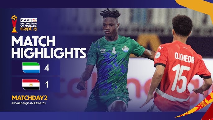 Seirra Leone U20 vs Egypt U20 AFCON U20 Match