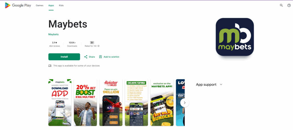 Maybets App on Google Play Store
