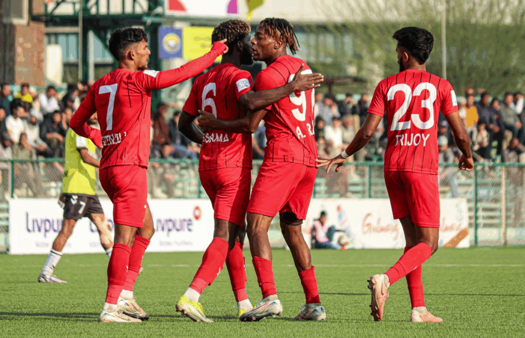 Churchill Brothers FC celebrating. But CAS rules they are not champions after AIFF announcement.