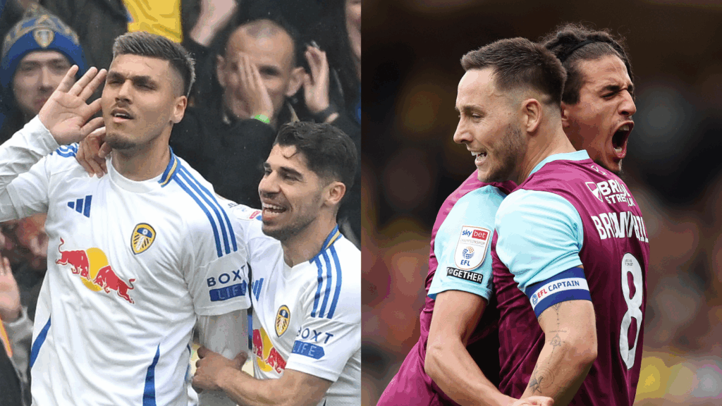 Leeds United and Burnley FC Players