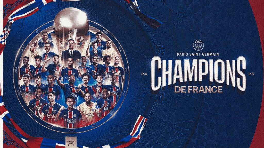 PSG Champions of France. Crowned winners after top match against auxerre