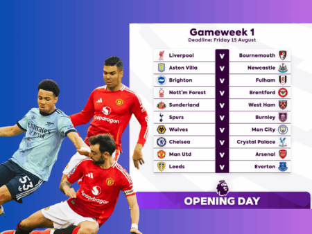 Premier League 2025/26 Fixtures. Man United vs Arsenal Headlines Opening Weekend